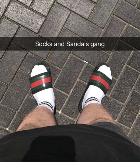 do you wear gucci slides with socks|stylish gucci slides.